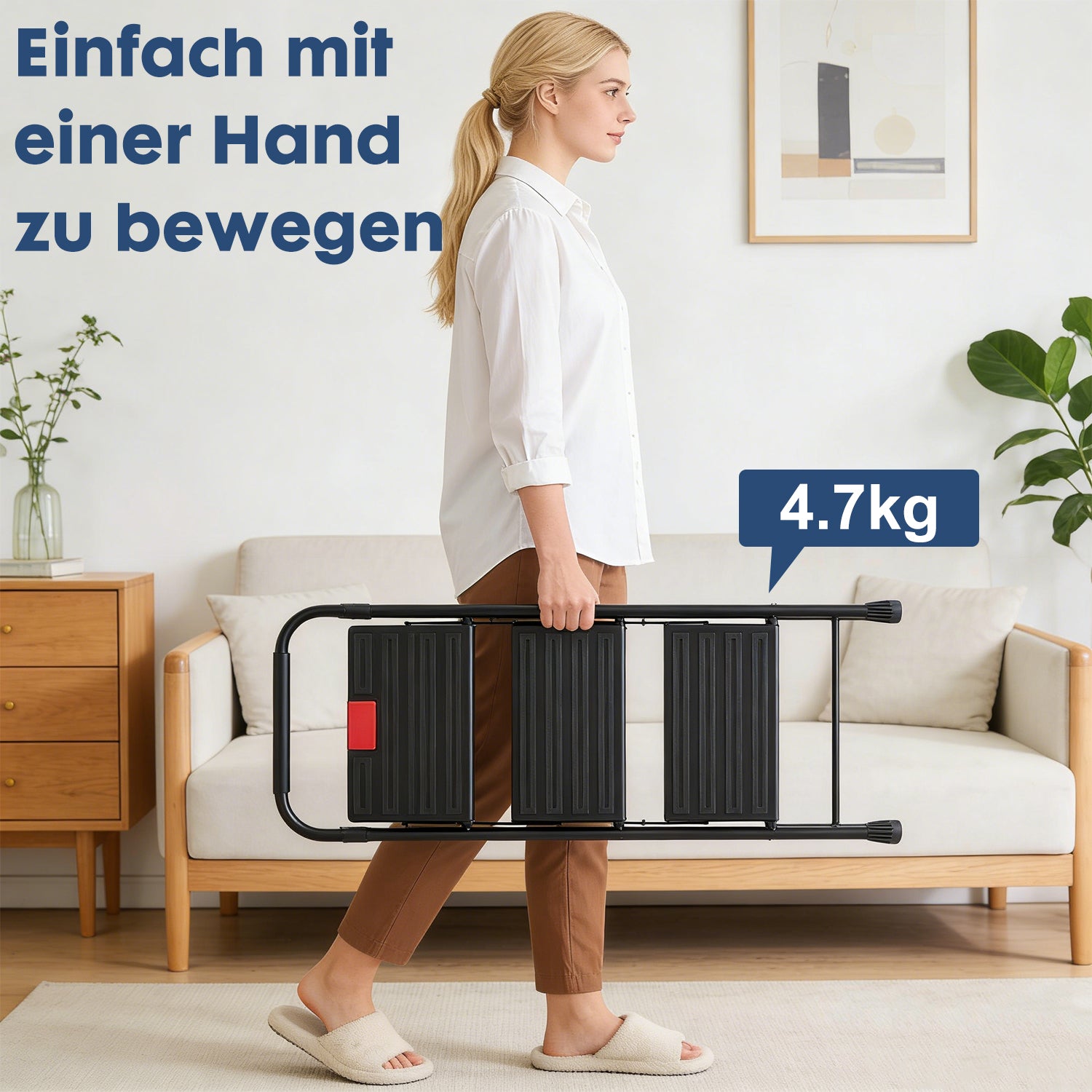 Pro-Klappleiter – Kompakte & Rutschfeste Haushaltsleiter (2 Stufen)