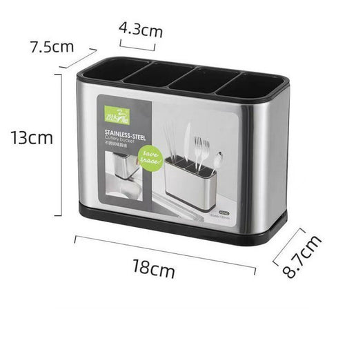 Edelstahl Besteckhalter – Moderner Organizer für Messer, Gabel & Löffel