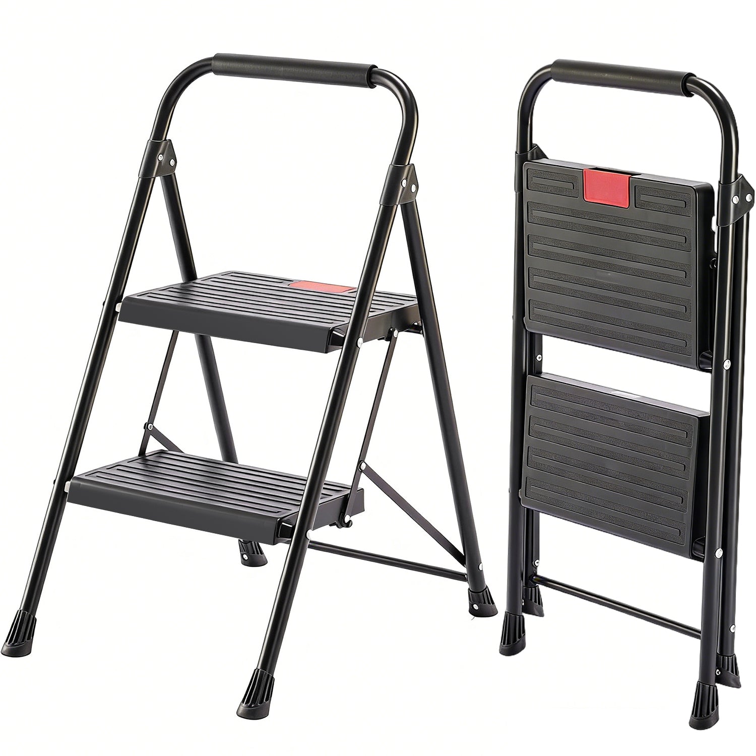 Pro-Klappleiter – Kompakte & Rutschfeste Haushaltsleiter (2 Stufen)